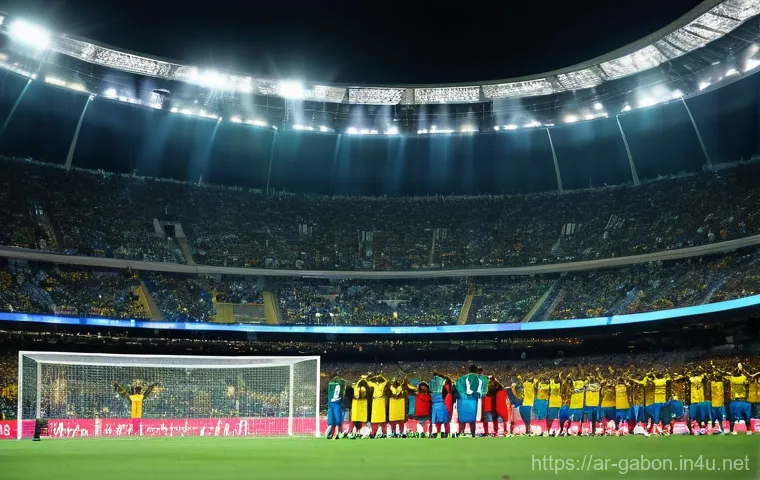 가봉 내 육상 스포츠 발전 - **Prompt:** An inspiring scene within a state-of-the-art sports academy in Gabon. A respected Gabone...