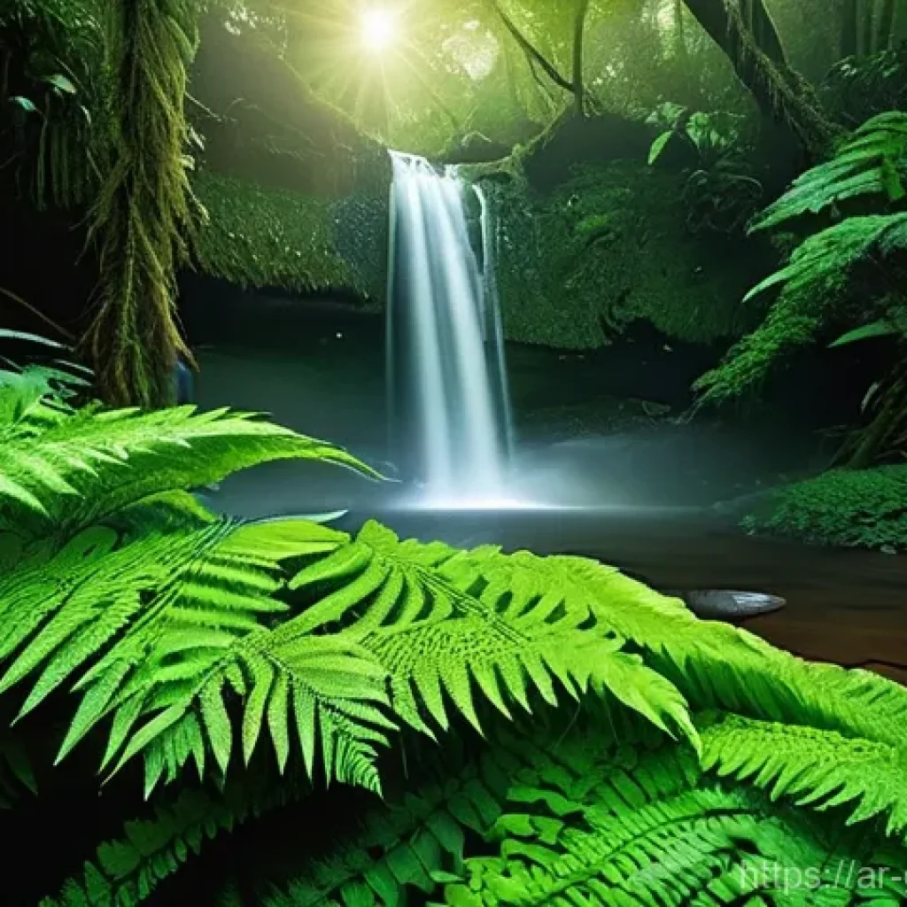 가봉 국립공원에서 만나는 야생동물 - **Gabon's Untouched Rainforest Serenity**
    "A breathtaking wide shot of an untouched, vibrant rai...