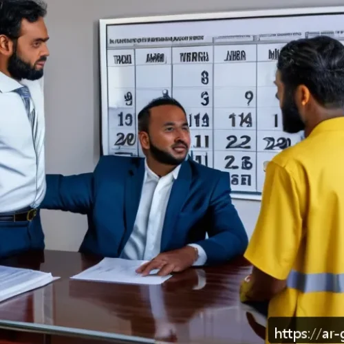 Home 17 가봉 노동법과 근로 조건 - A professional office scene in Gabon showing a diverse group of workers, including Arab men and wome...